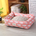 Теплый стиральный прямоугольник роскошные кровати для любителей собак